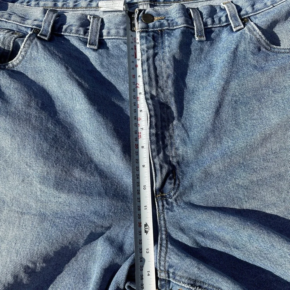 Carhartt B18 STW Traditional Fit Straight Jean Mens 46x30 Stone Wash Denim